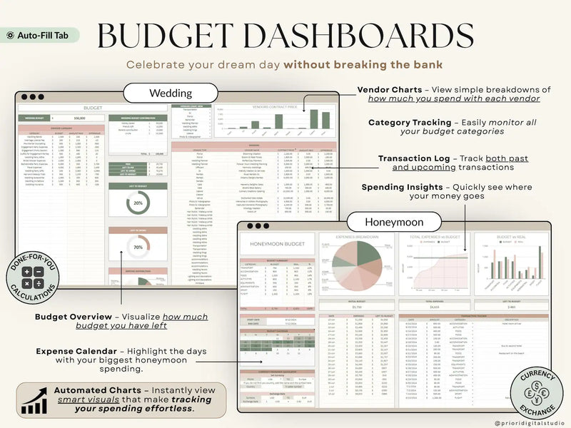 The Ultimate Wedding Planner | Complete Wedding Planning Spreadsheet & Digital Organizer
