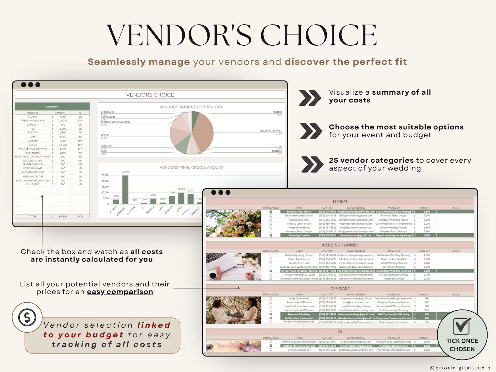 The Ultimate Wedding Planner | Complete Wedding Planning Spreadsheet & Digital Organizer