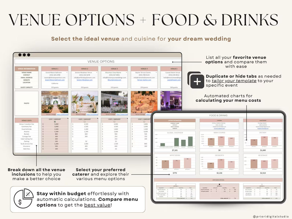 The Ultimate Wedding Planner | Complete Wedding Planning Spreadsheet & Digital Organizer