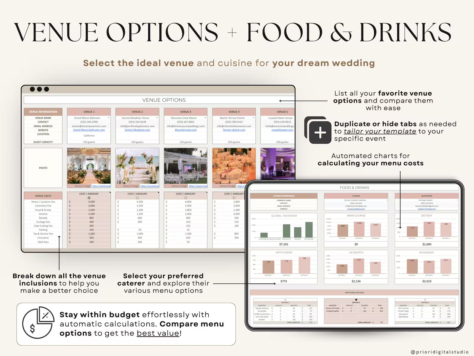 The Ultimate Wedding Planner | Complete Wedding Planning Spreadsheet & Digital Organizer